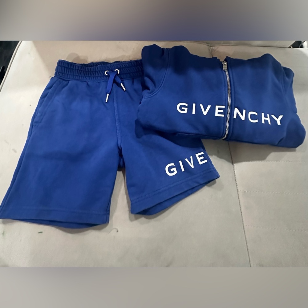 Boys Givenchy Blue Shorts and Hoodie